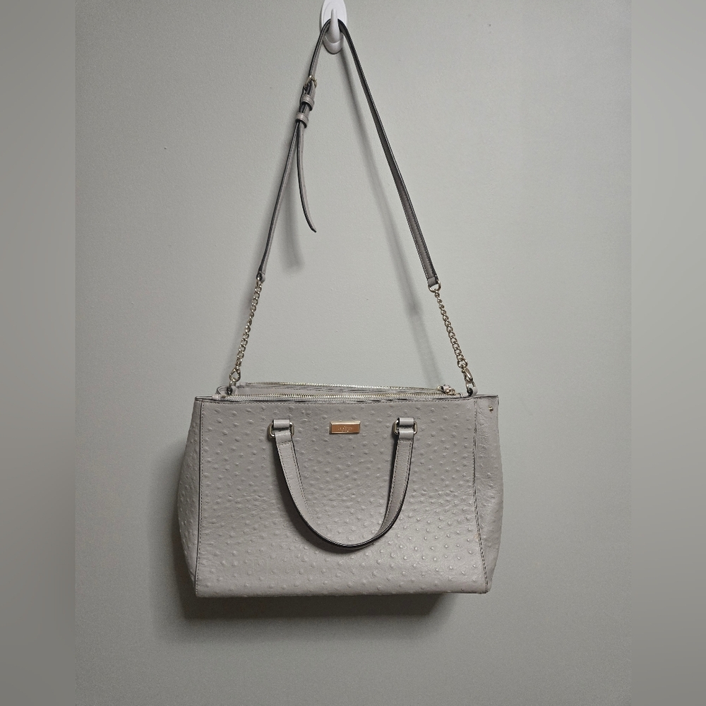 KATE SPADE Bristol Drive Loden Ostrich Handbag